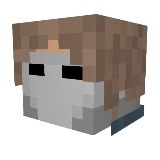 Tuggbert Minecraft avatar head, 3D render