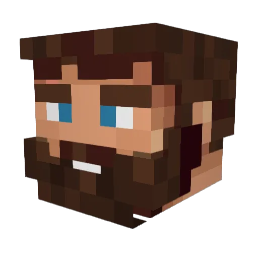 Tugimati Minecraft avatar head, 3D render