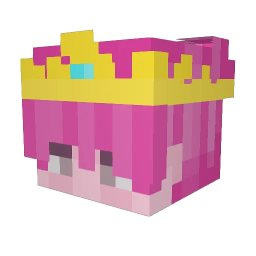 Tugor Minecraft avatar head, 3D render