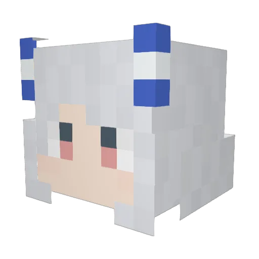 Tugumimaru Minecraft avatar head, 3D render