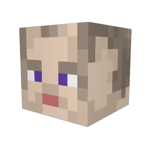TuhGuh_ Minecraft avatar head, 3D render