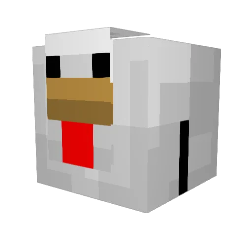 Tuhleea Minecraft avatar head, 3D render
