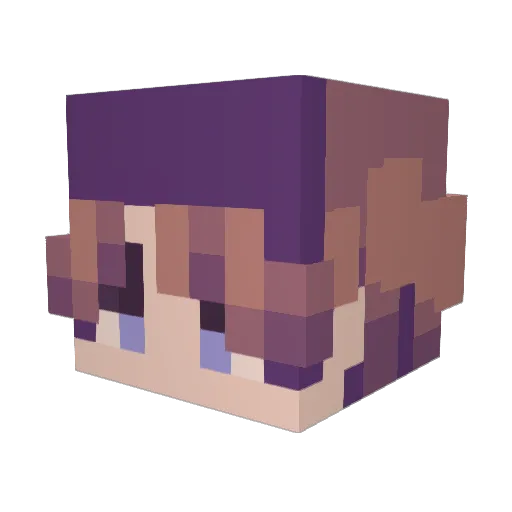 Tuhnuinen Minecraft avatar head, 3D render