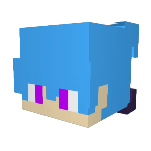 Tuhtaus_ Minecraft avatar head, 3D render