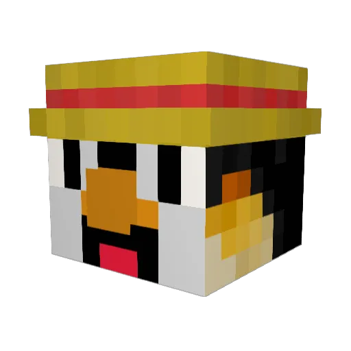 Tuhtz Minecraft avatar head, 3D render