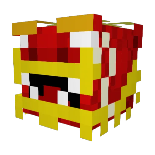 Tuji2008 Minecraft avatar head, 3D render