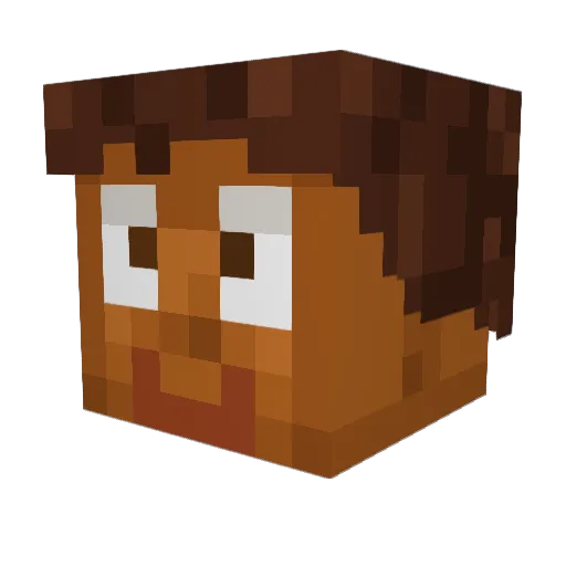 Tuk0n Minecraft avatar head, 3D render