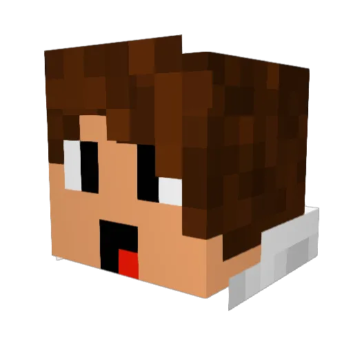 TukanRider Minecraft avatar head, 3D render