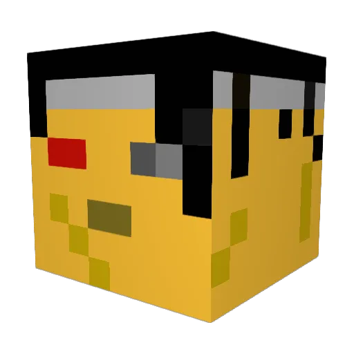 Tukansnek Minecraft avatar head, 3D render