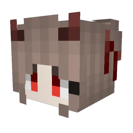 Tukasha Minecraft avatar head, 3D render