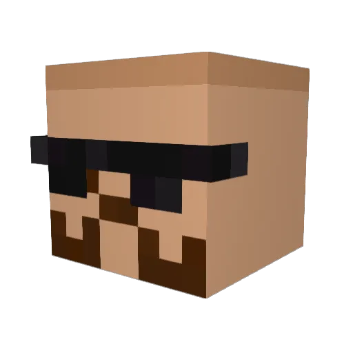 Tukhtang2 Minecraft avatar head, 3D render