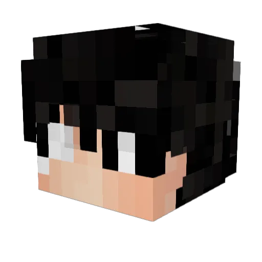 Tukibiya Minecraft avatar head, 3D render