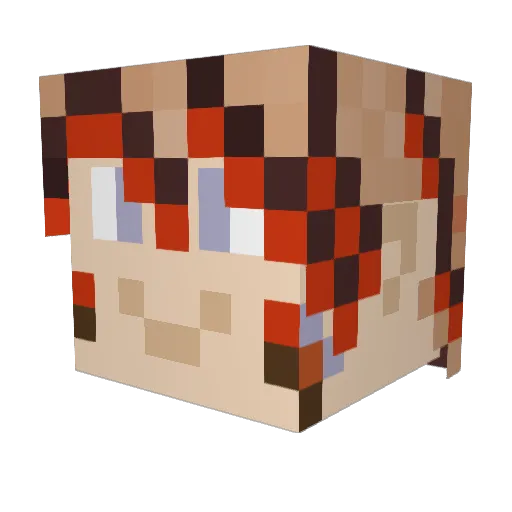 TukoCazador Minecraft avatar head, 3D render