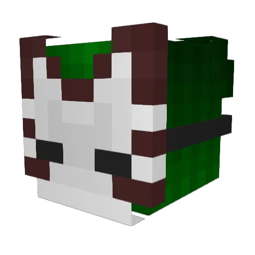 TukuT Minecraft avatar head, 3D render