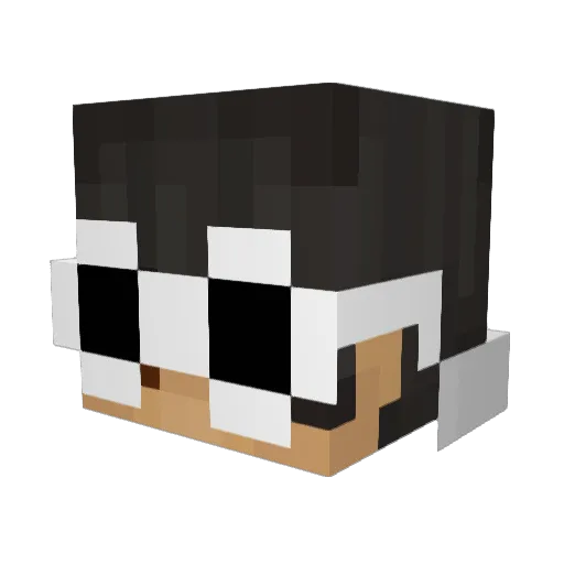 Tukxa Minecraft avatar head, 3D render
