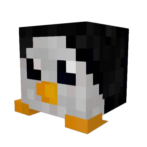 Tuky25 Minecraft avatar head, 3D render