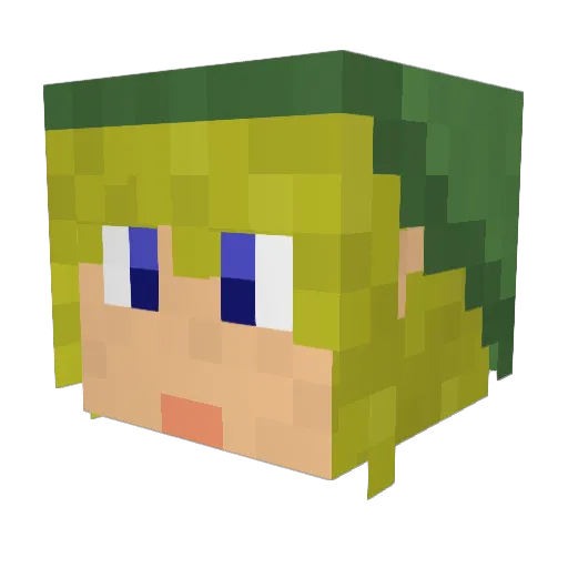 Tulane12 Minecraft avatar head, 3D render