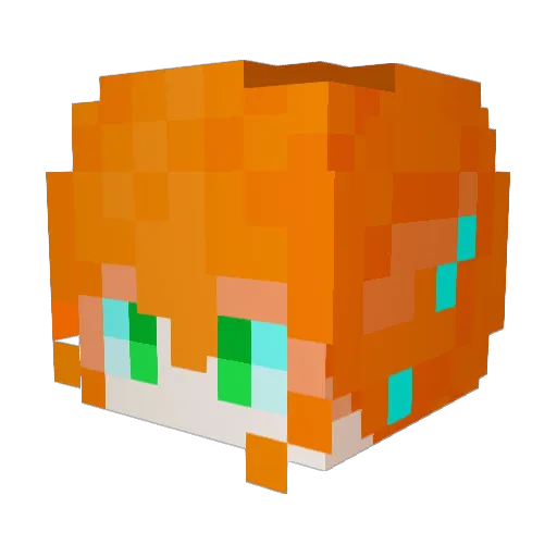 Tulen01 Minecraft avatar head, 3D render