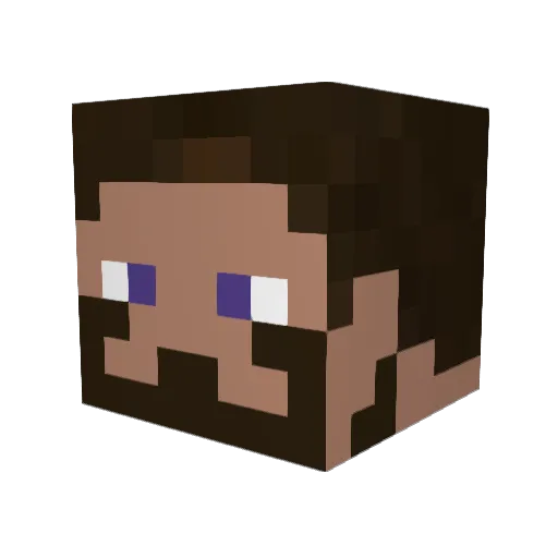 Tulgrad Minecraft avatar head, 3D render