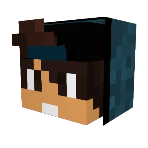 TulioGold Minecraft avatar head, 3D render