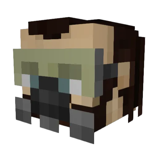 Tullza Minecraft avatar head, 3D render