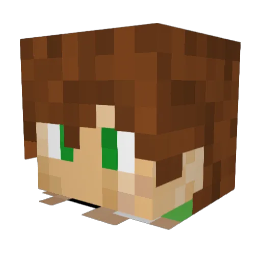 Tulpaner Minecraft avatar head, 3D render