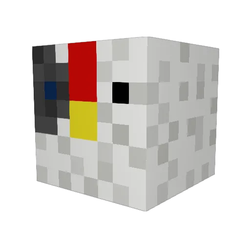 Tulus99 Minecraft avatar head, 3D render