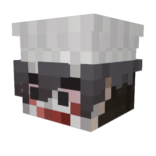 Tumbaa Minecraft avatar head, 3D render
