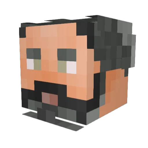 Tumberjon Minecraft avatar head, 3D render