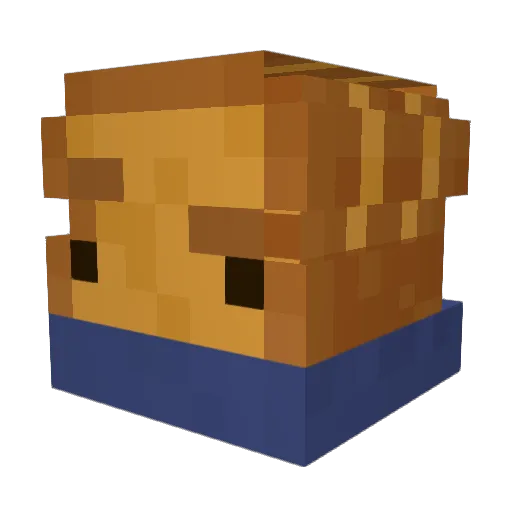 TumbleBumbleBee Minecraft avatar head, 3D render