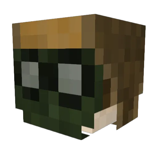 Tumblebucket Minecraft avatar head, 3D render