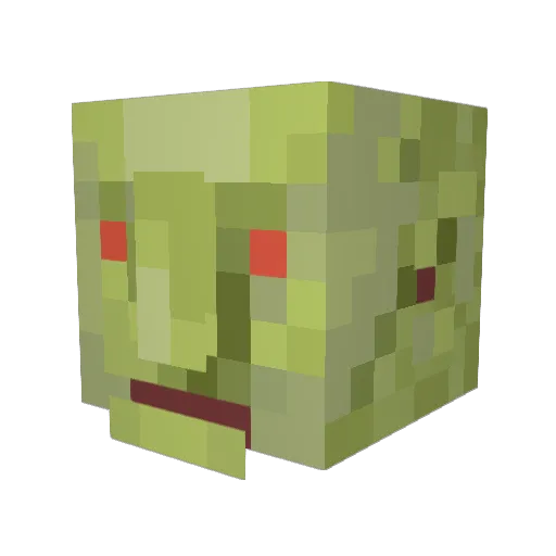 Tumblegum Minecraft avatar head, 3D render