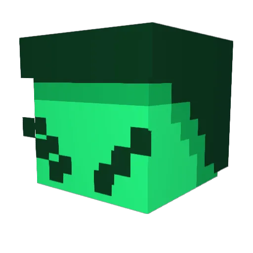 Tumblewood Minecraft avatar head, 3D render