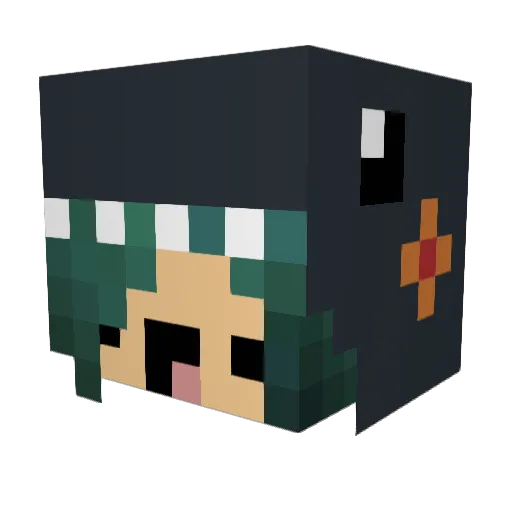 Tumblr113 Minecraft avatar head, 3D render