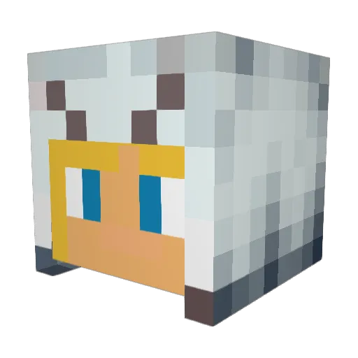 Tumbrell Minecraft avatar head, 3D render