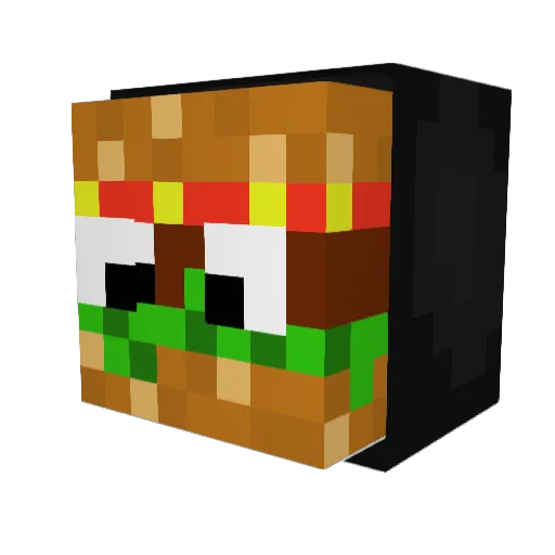 Tumburger Minecraft avatar head, 3D render