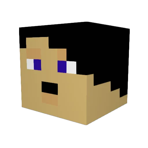 TumeOneTwo Minecraft avatar head, 3D render
