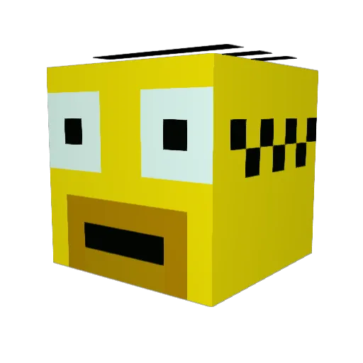 Tumeboy Minecraft avatar head, 3D render