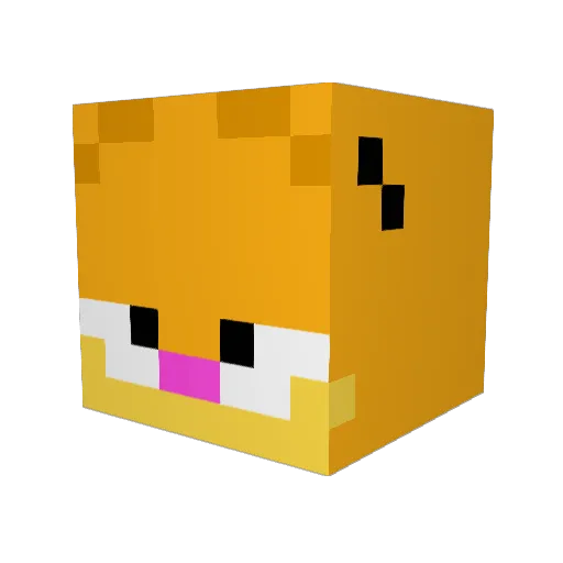 Tummik Minecraft avatar head, 3D render