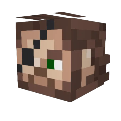 Tumpei Minecraft avatar head, 3D render