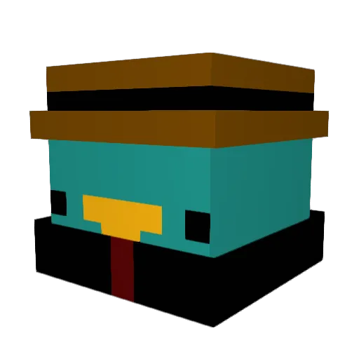 Tumptax Minecraft avatar head, 3D render