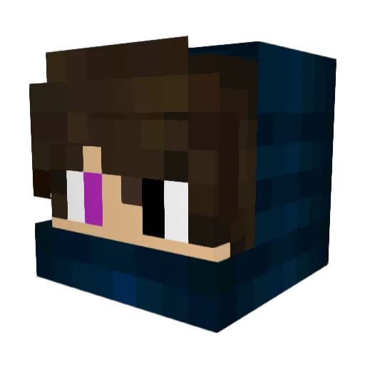 TunaBabe Minecraft avatar head, 3D render