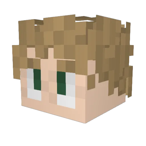 TunaGuy75 Minecraft avatar head, 3D render