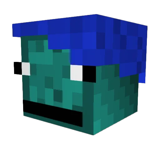 TunaMan_ Minecraft avatar head, 3D render