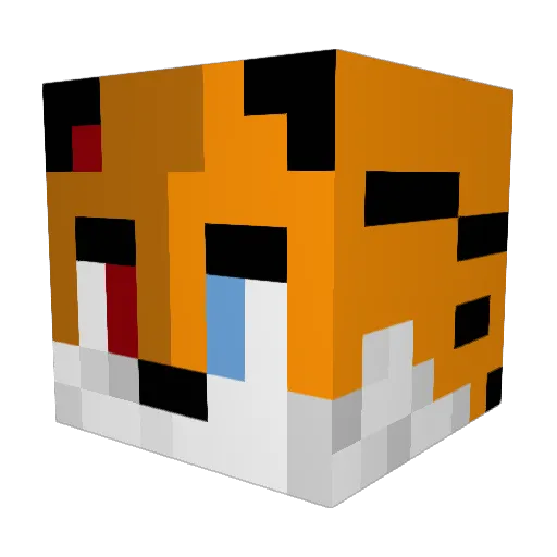 Tuna_Tiger Minecraft avatar head, 3D render