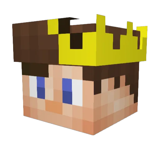 TunaaMGTR Minecraft avatar head, 3D render