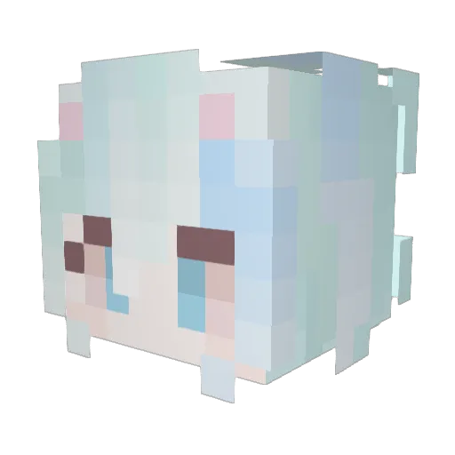 Tunableplease Minecraft avatar head, 3D render