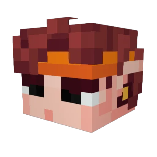 Tunacat4 Minecraft avatar head, 3D render