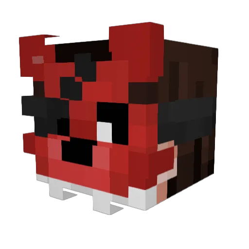 Tunakrc Minecraft avatar head, 3D render