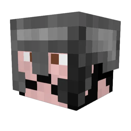 Tunascrew Minecraft avatar head, 3D render
